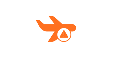 Avião com o símbolo de cuidado